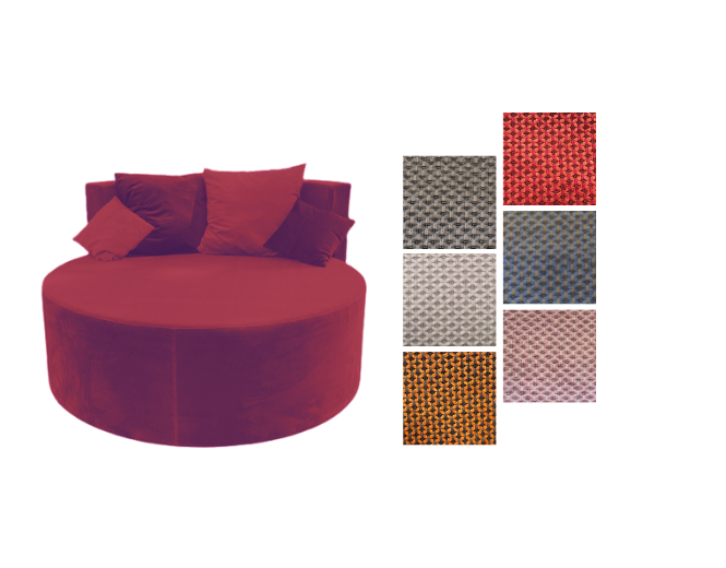 Brahm poef met rug 130 cm HONEY